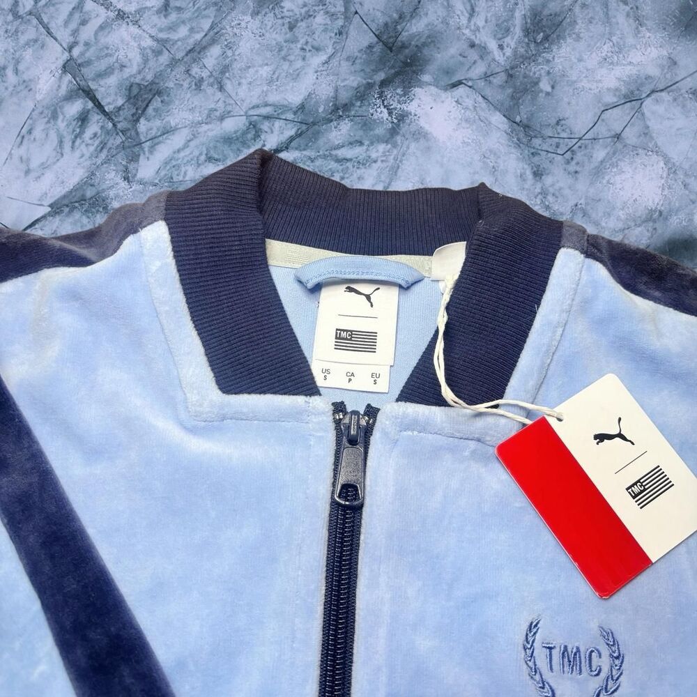 Puma Men's Blue and White Jacket - Picture 3 of 7